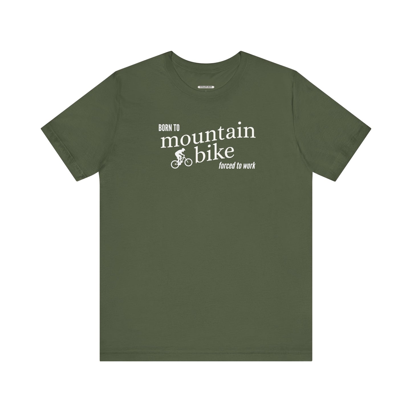 Born to Mountain Bike Forced to Work Graphic T-Shirt