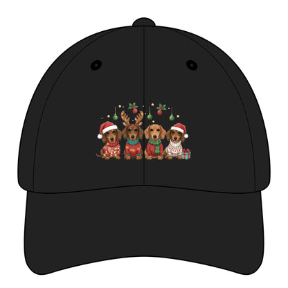 Dachshund Merry Christmas Graphic Cap