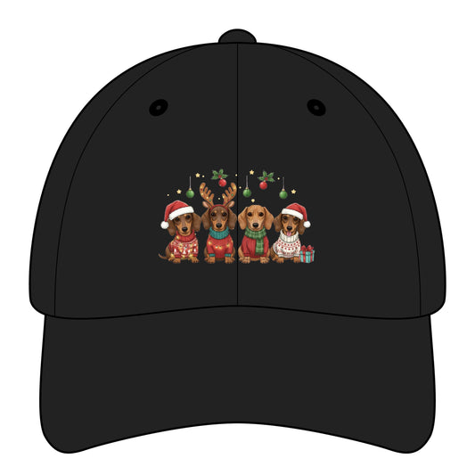 Dachshund Merry Christmas Graphic Cap