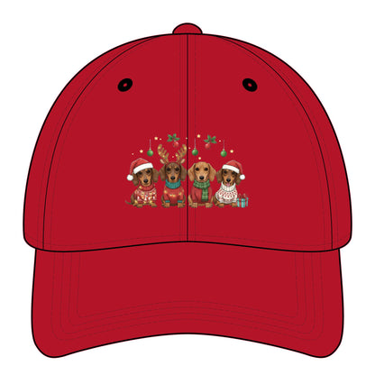 Dachshund Merry Christmas Graphic Cap