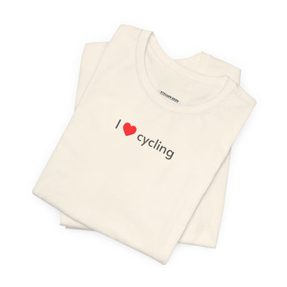I Love Cycling Minimalist Style T-Shirt