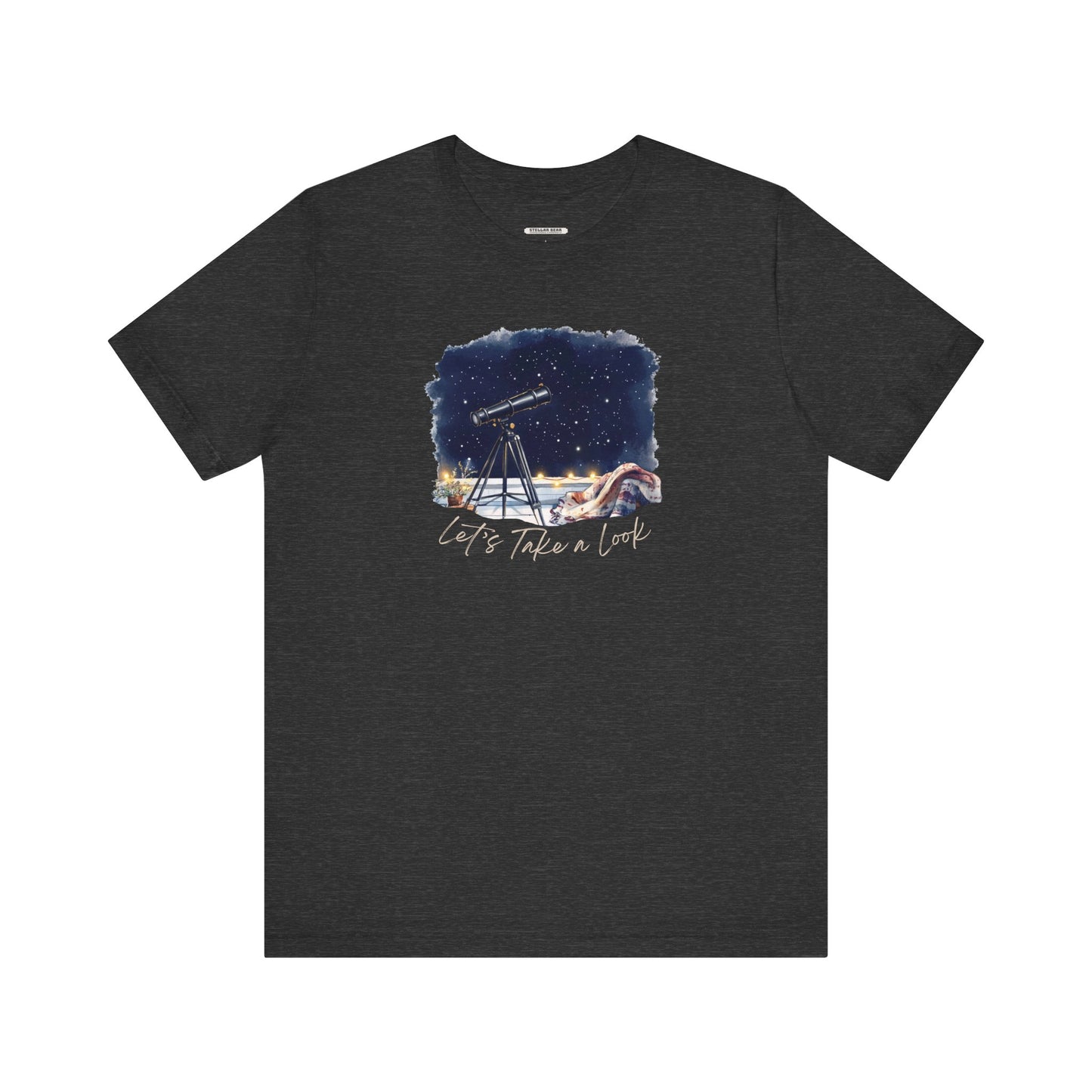 Let's Take a Look Telescope Graphic T-Shirt