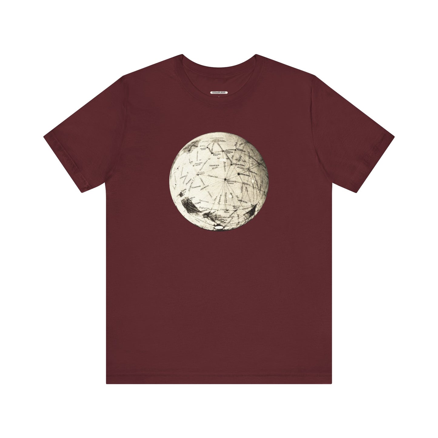 Maps of Canals on Mars 1908 Illustration Vintage Graphic T-Shirt