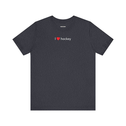 I Love Hockey Minimalist Style T-Shirt