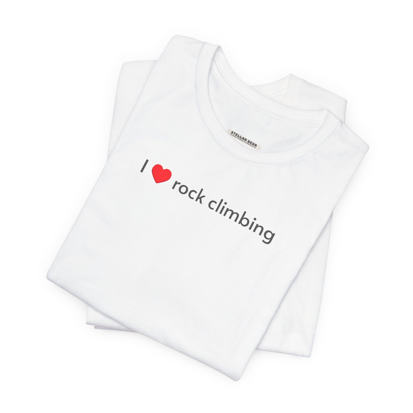 I Love Rock Climbing Minimalist Style T-Shirt