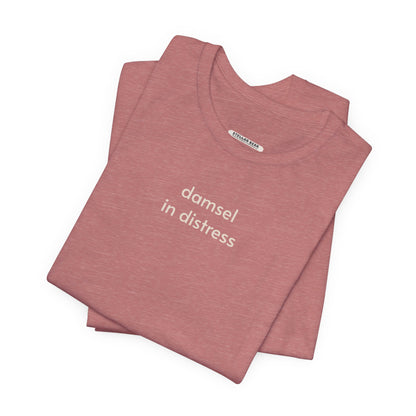 Damsel in Distress Minimalist Style T-Shirt