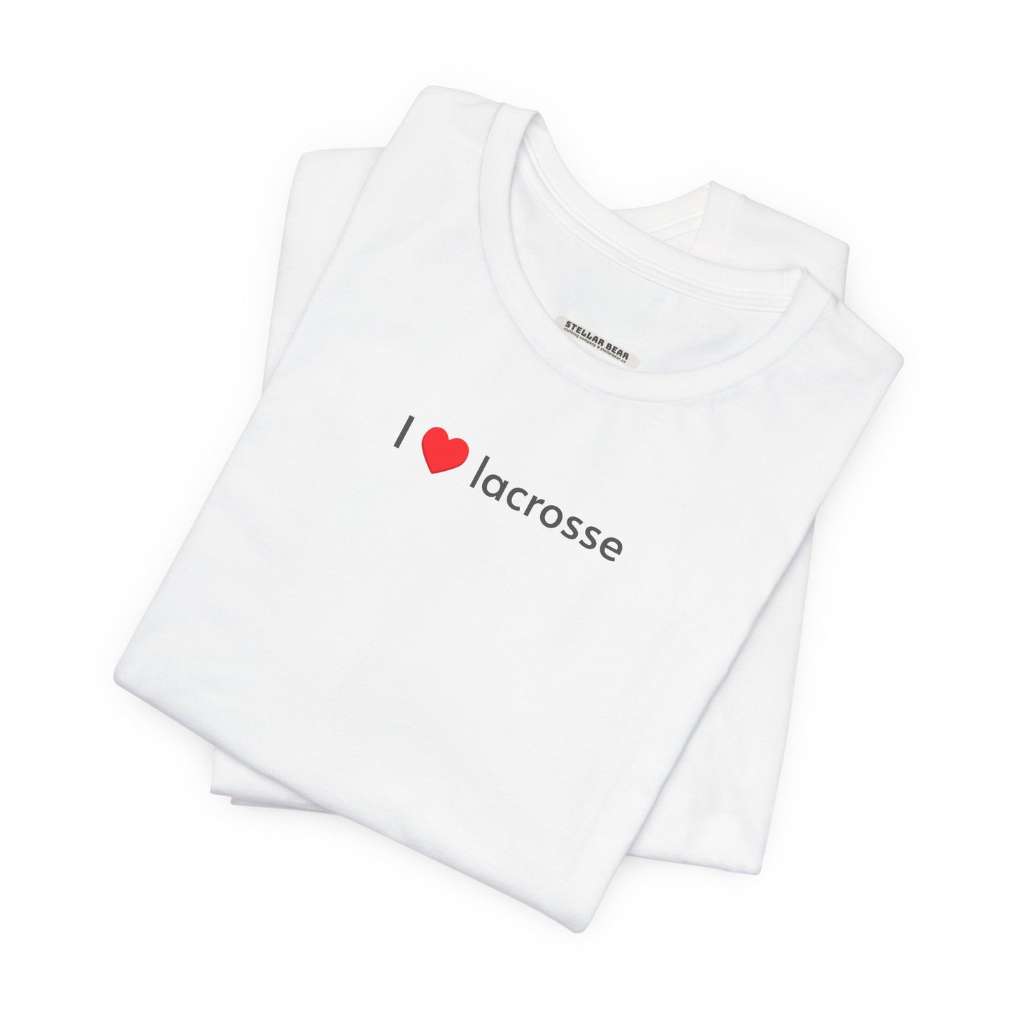 I Love Lacrosse Minimalist Style T-Shirt
