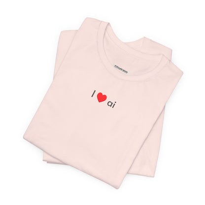 I Love AI Minimalist Style T-Shirt