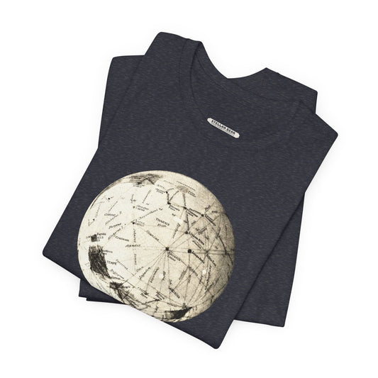 Maps of Canals on Mars 1908 Illustration Vintage Graphic T-Shirt