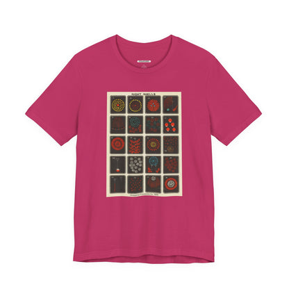 Night Shells 17-36, Hirayama Fireworks Co. 1905 Vintage Graphic T-Shirt