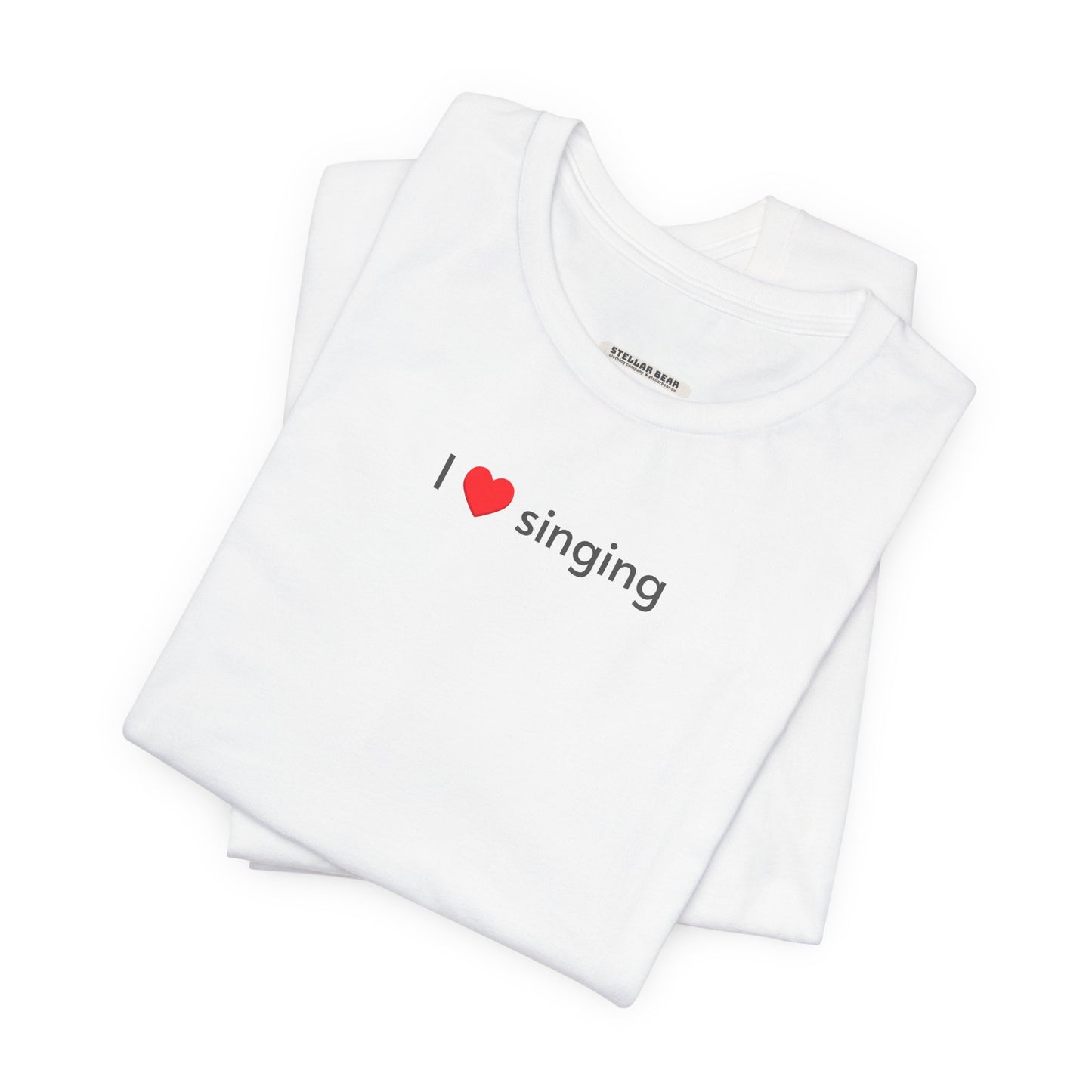I Love Singing Minimalist Style T-Shirt