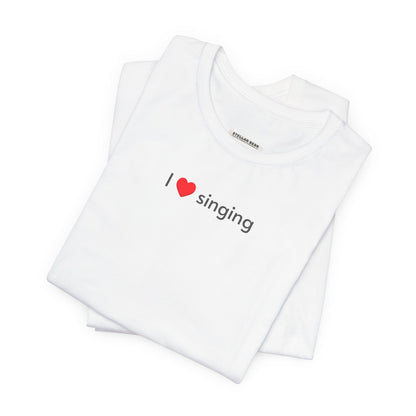 I Love Singing Minimalist Style T-Shirt