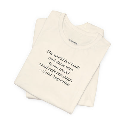 The World is a Book ... Travel Minimalist Style T-Shirt (St. Augustine)