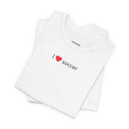 I Love Soccer Minimalist Style T-Shirt