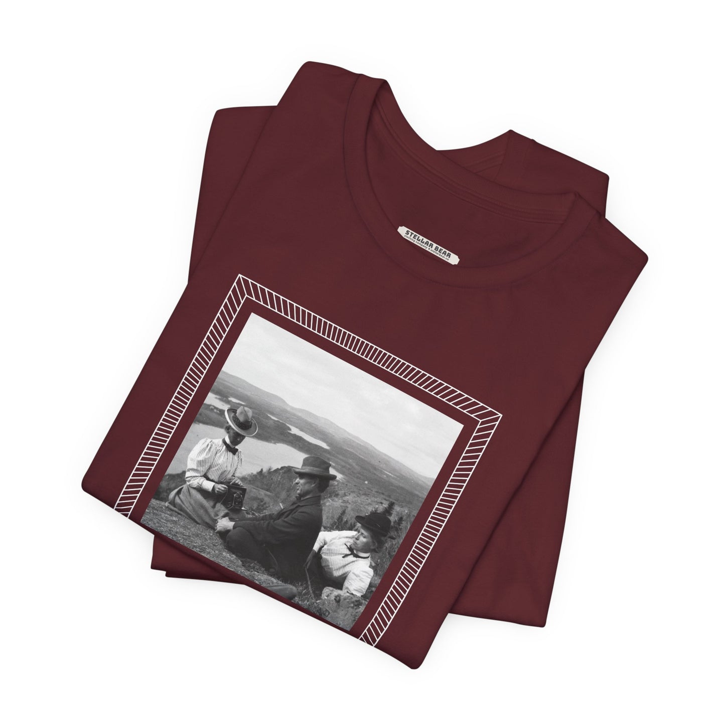 Friends on a Hill with a Camera 1899 Vintage Graphic T-Shirt