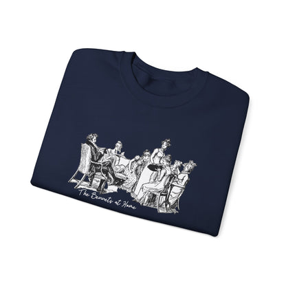 The Bennets at Home, Illustration 1894 Vintage Graphic Sweatshirt (Jane Austen)