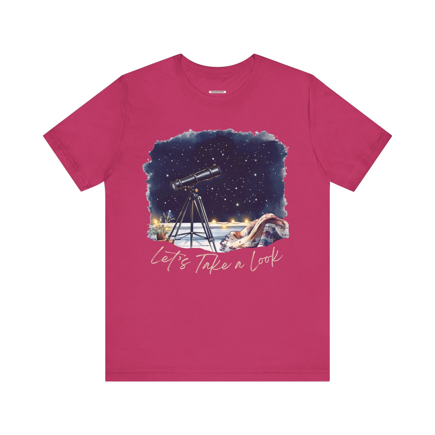 Let's Take a Look Telescope Graphic T-Shirt