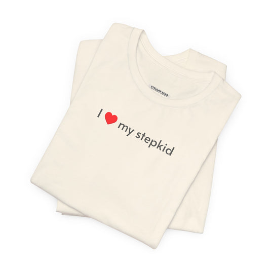 I Love My Stepkid Minimalist Style T-Shirt