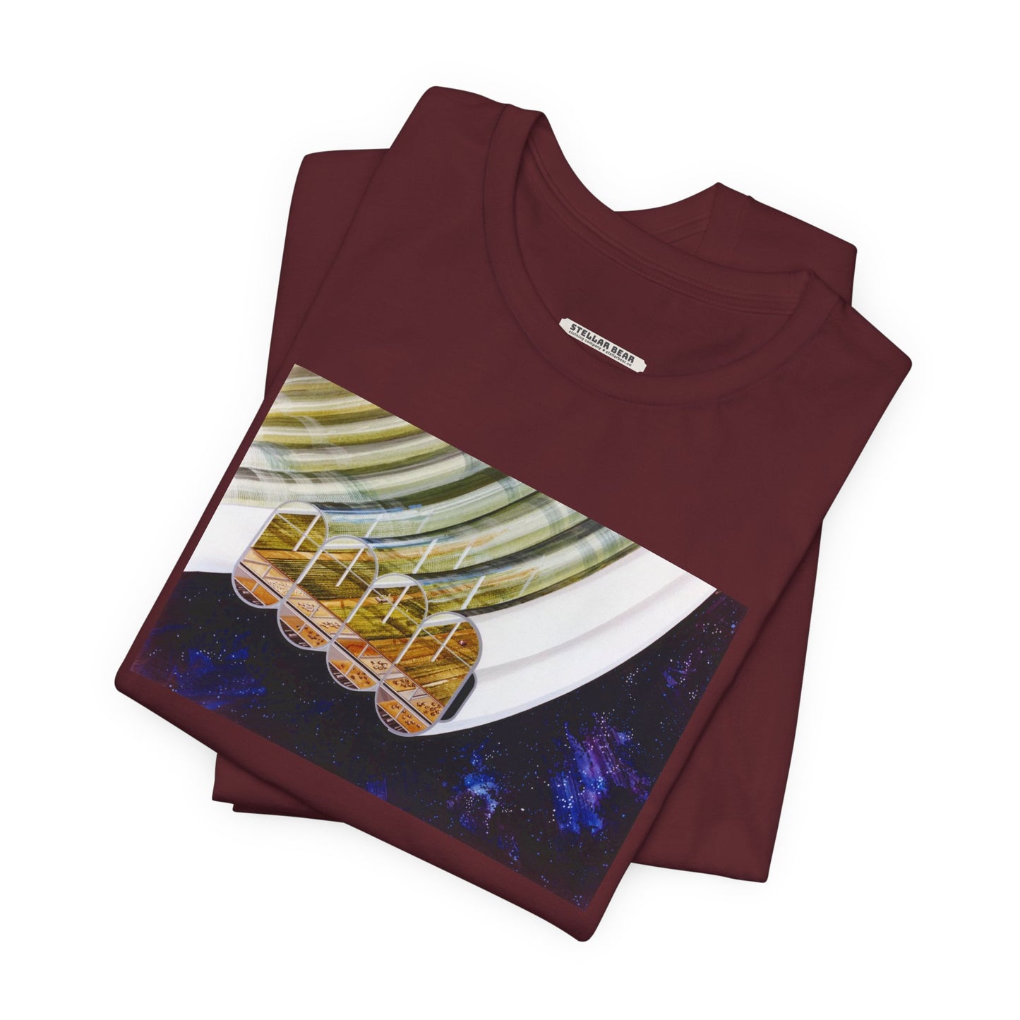 Space Colony Agricultural Modules, NASA 1970 Illustration Vintage Graphic T-Shirt