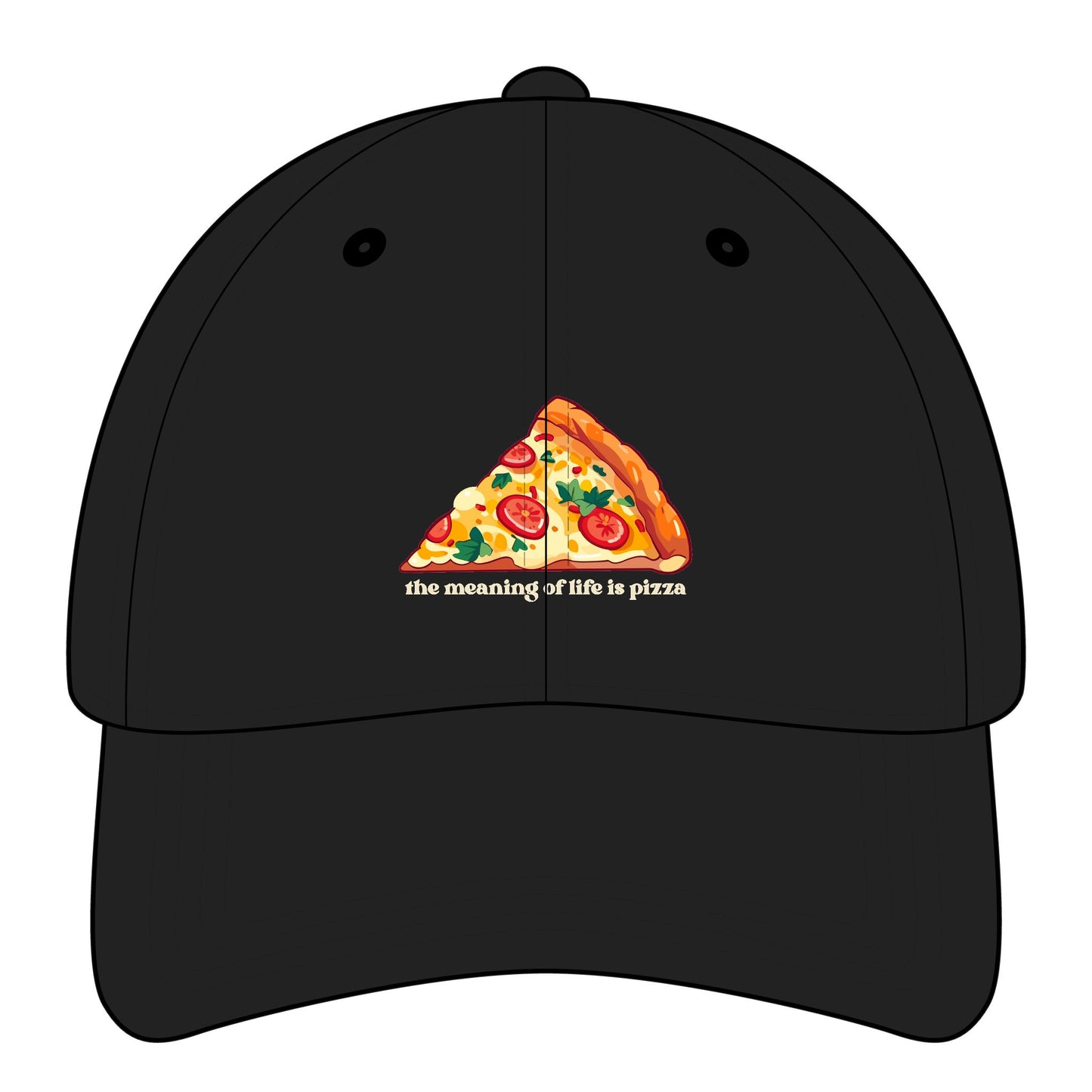 The Meaning of Life is Pizza Graphic Cap