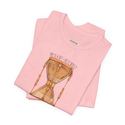 Time is  Gift, Use It Wisely Hourglass Vintage Objects Graphic T-Shirt