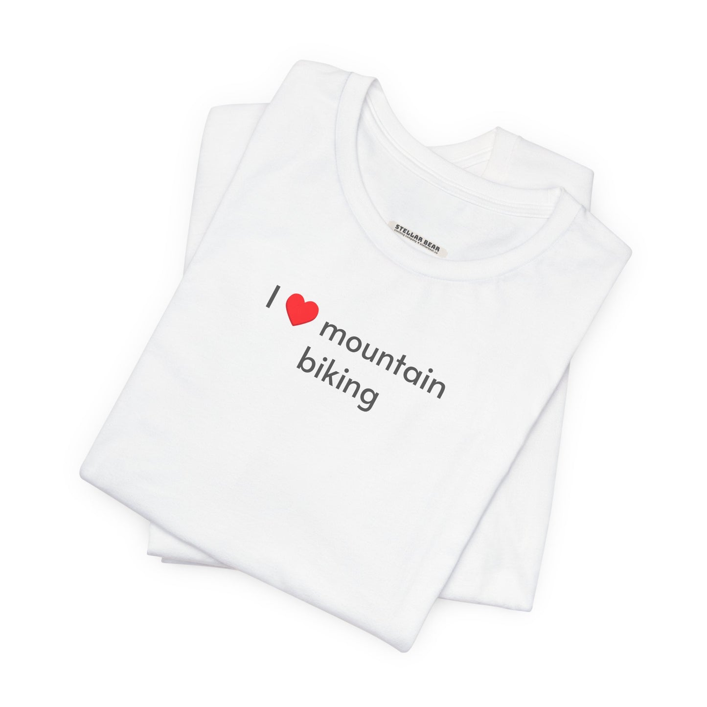 I Love Mountain Biking Minimalist Style T-Shirt