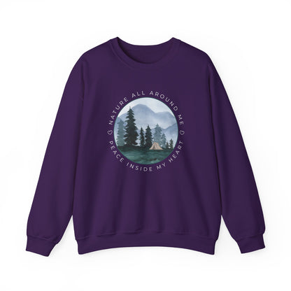 Nature All Around Me, Peace Inside My Heart Graphic Sweatshirt