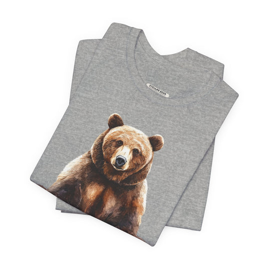 Grizzly Bear Sitting Graphic T-Shirt