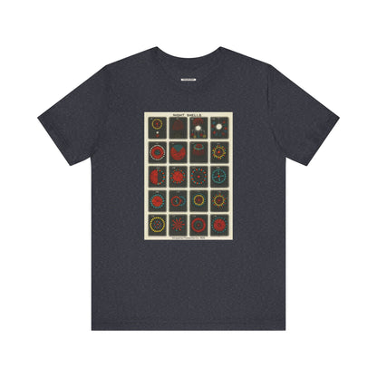 Night Shells 97-116, Hirayama Fireworks Co. 1905 Vintage Graphic T-Shirt