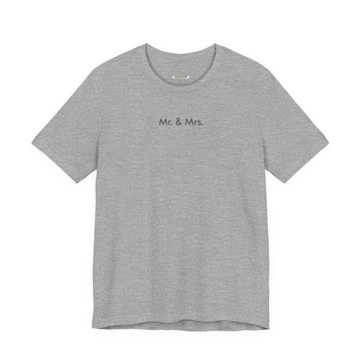 Mr. & Mrs. Minimalist Style T-Shirt for Wedding, Honeymoon