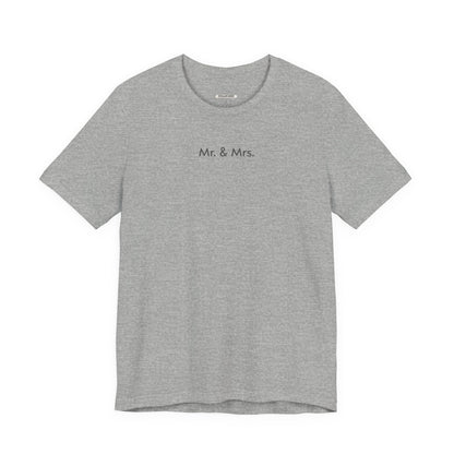 Mr. & Mrs. Minimalist Style T-Shirt for Wedding, Honeymoon