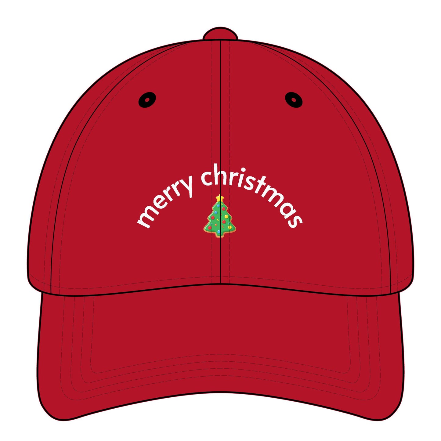 Merry Christmas Minimalist Style Cap