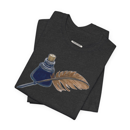 Ink and Feather Quill Pen Vintage Objects Graphic T-Shirt