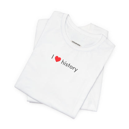 I Love History Minimalist Style T-Shirt