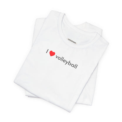 I Love Volleyball Minimalist Style T-Shirt