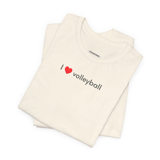 I Love Volleyball Minimalist Style T-Shirt