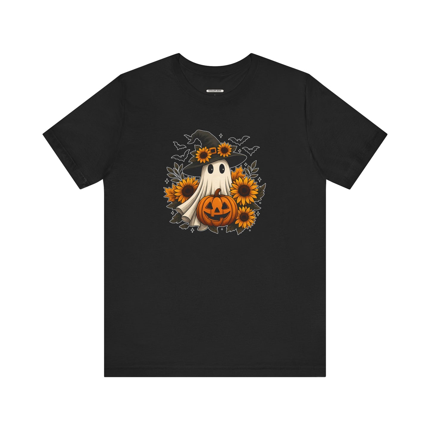 Ghost Witch, Sunflowers &Pumpkin Graphic T-Shirt