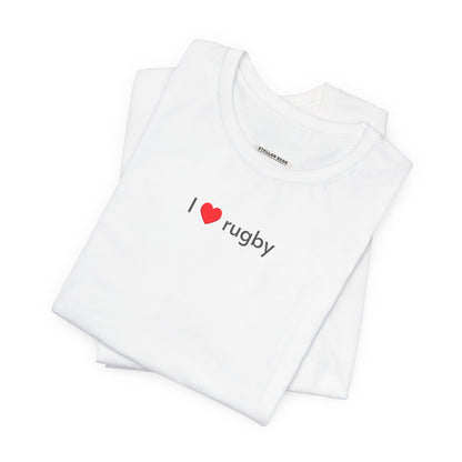 I Love Rugby Minimalist Style T-Shirt
