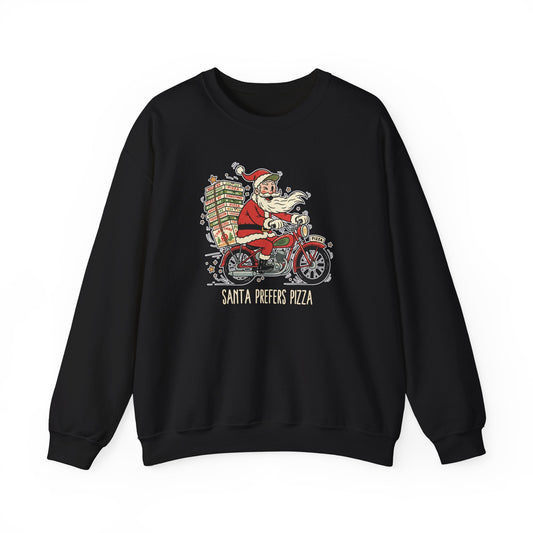 Santa Prefers Pizza Graphic Sweatshirt