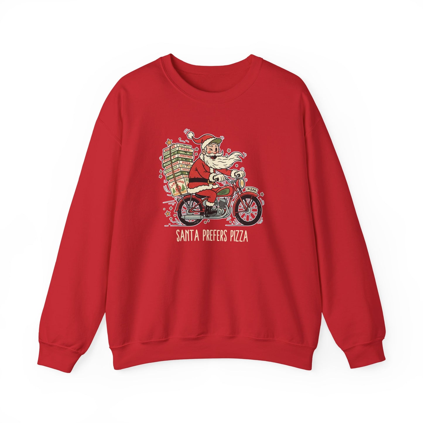 Santa Prefers Pizza Graphic Sweatshirt