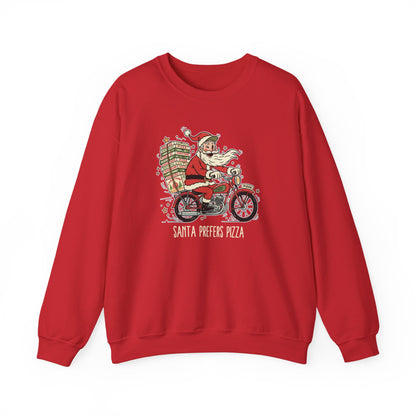 Santa Prefers Pizza Graphic Sweatshirt