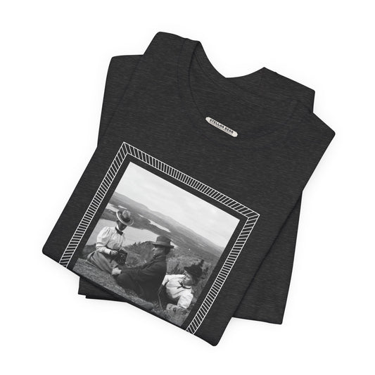 Friends on a Hill with a Camera 1899 Vintage Graphic T-Shirt