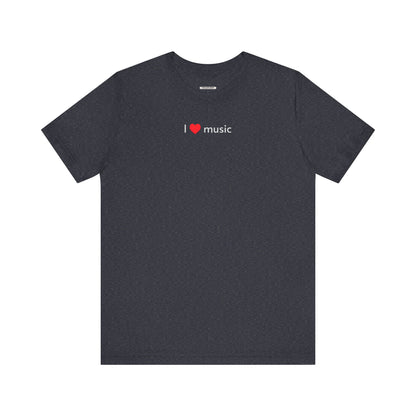 I Love Music Minimalist Style T-Shirt