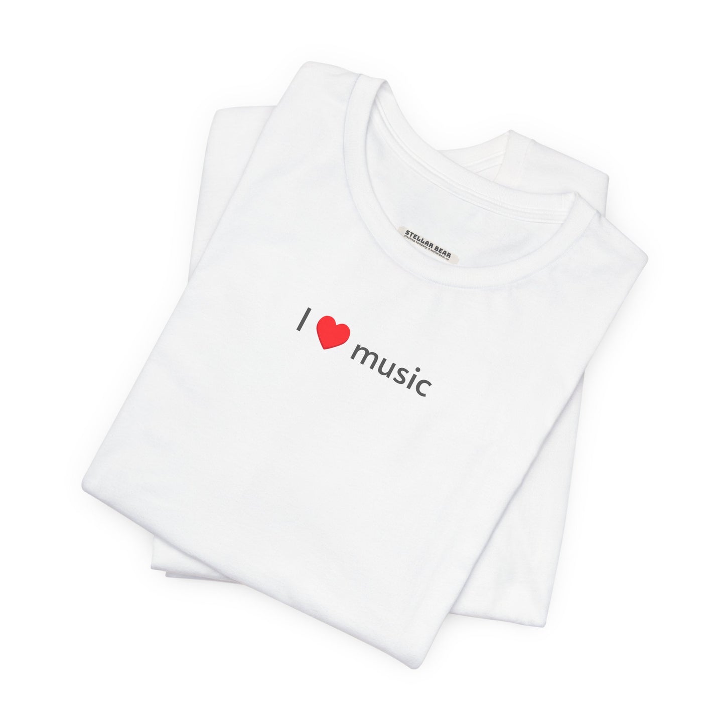 I Love Music Minimalist Style T-Shirt