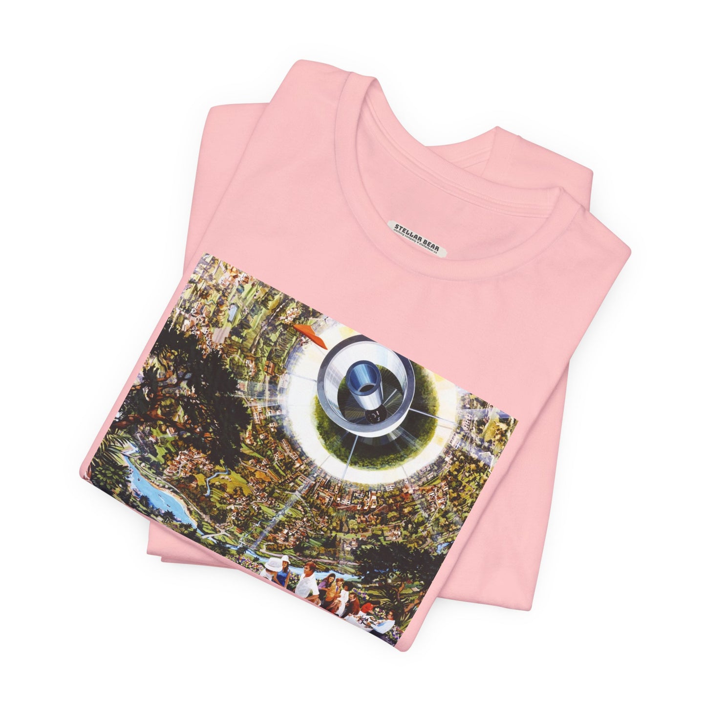 Space Colony's Interior, NASA 1970 Illustration Vintage Graphic T-Shirt