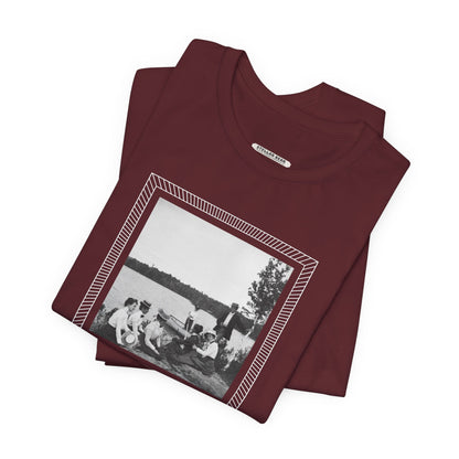 Friends at the Lake 1899 Vintage Graphic T-Shirt