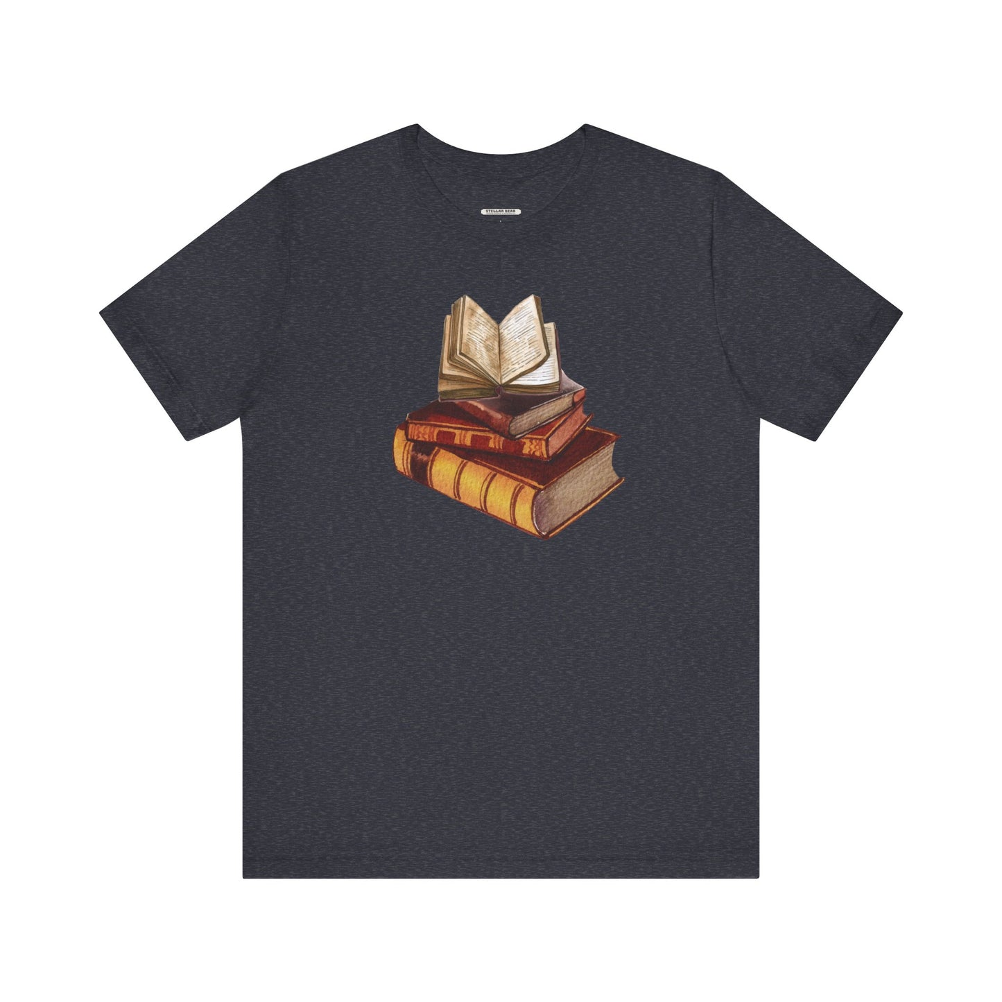 Stack of Old Books Vintage Objects Graphic T-Shirt