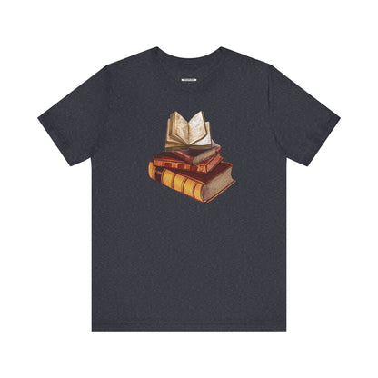 Stack of Old Books Vintage Objects Graphic T-Shirt