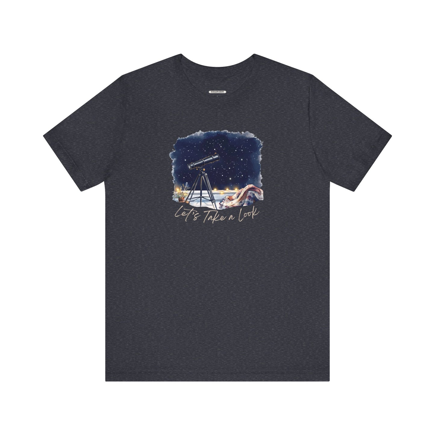 Let's Take a Look Telescope Graphic T-Shirt