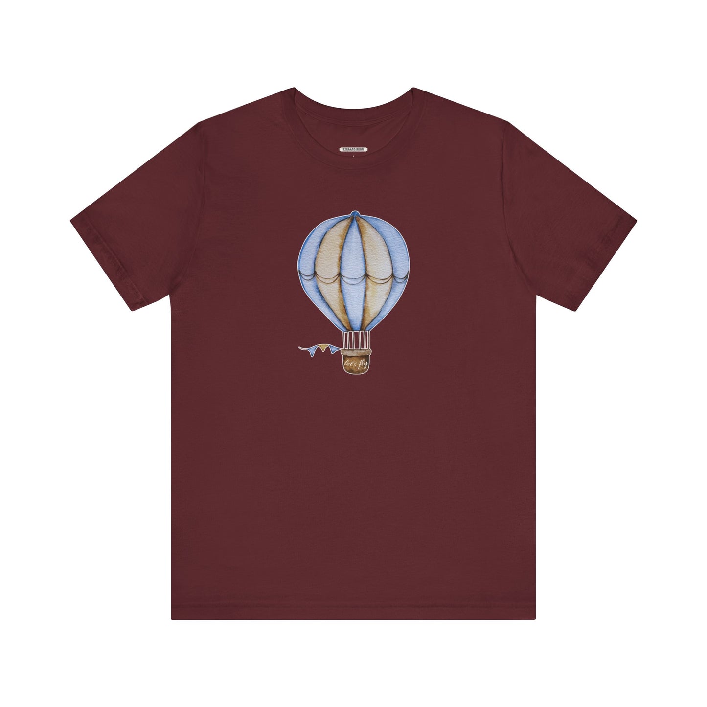 Hot Air Balloon Let's Fly Old-Style Vintage Objects Graphic T-Shirt